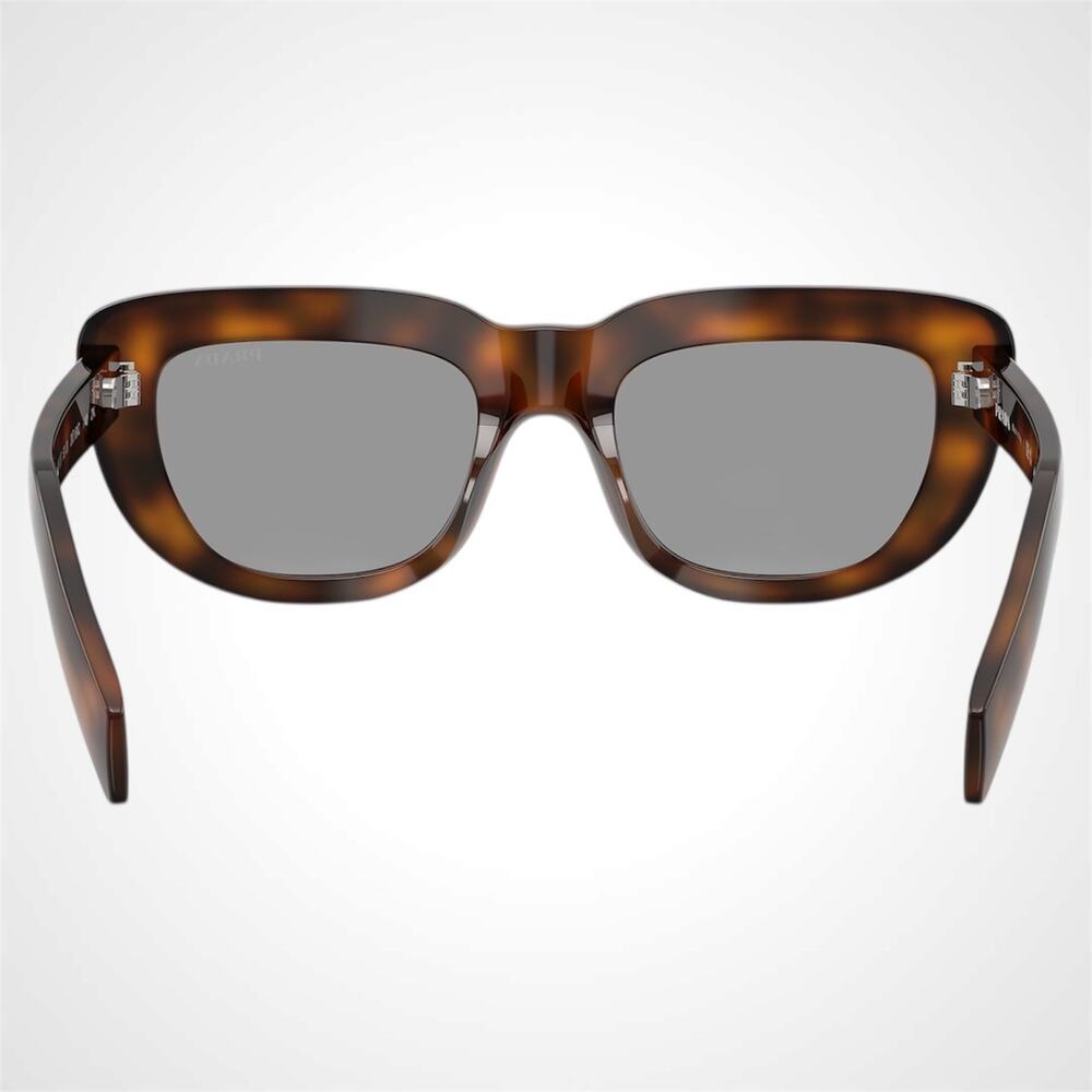 New PRADA Sunglasses Brown Juniper Tortoise Grey Lens Women's - Picture 4 of 6